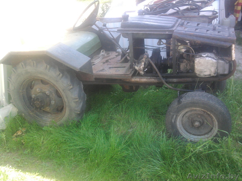 Самодельный маленький трактор с прицепом б/у - Изображение #1, Объявление #654909