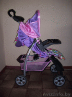 Продается прогулочная летняя коляска для девочки.(цвет розовый с фиолетовым) Б/у - Изображение #2, Объявление #248948