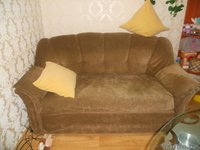 Диван. Цвет леопардовый и шоколадный. б/у - Изображение #2, Объявление #875651