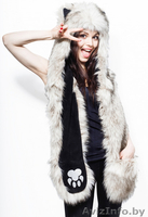  Мягкая, пушистая и симпатичная зверошапка, волкошапка, шапка с ушками, шапоушка - Изображение #1, Объявление #1336058