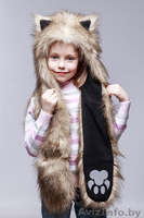  Мягкая, пушистая и симпатичная зверошапка, волкошапка, шапка с ушками, шапоушка - Изображение #5, Объявление #1336058