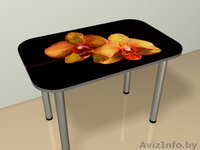 Стол кухонный с фотопринтом по акции, в подарок часы такого-же размера - Изображение #3, Объявление #1339511