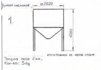 Бункер насыпной из нержавеющей стали - Изображение #2, Объявление #1645282