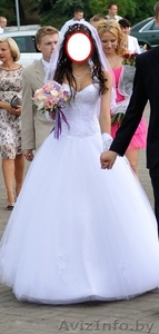Красивое свадебное платье на бретельках - Изображение #1, Объявление #1079720