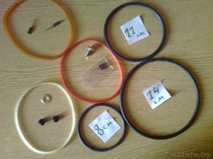 Ремни для бытовых машин, оверлоков, щетки для бытовых моторов