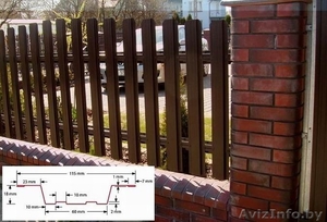 Заборы из штакетника металлического, профнастил, металлочерепица