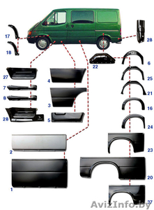 Кузовные автозапчасти Форд Транзит 1986-2006 Кузовные автозапчасти Форд Транзит 