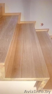 Облицовка лестниц из бетона массивом дуба.Гарантия качества.