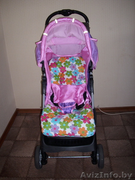 Продается прогулочная летняя коляска для девочки.(цвет розовый с фиолетовым) Б/у - Изображение #1, Объявление #248948