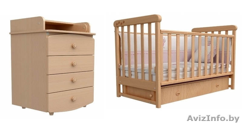 Дуэт Верес "ЛД-12" (кроватка + комод пеленатор 90x60) - Изображение #2, Объявление #1172056