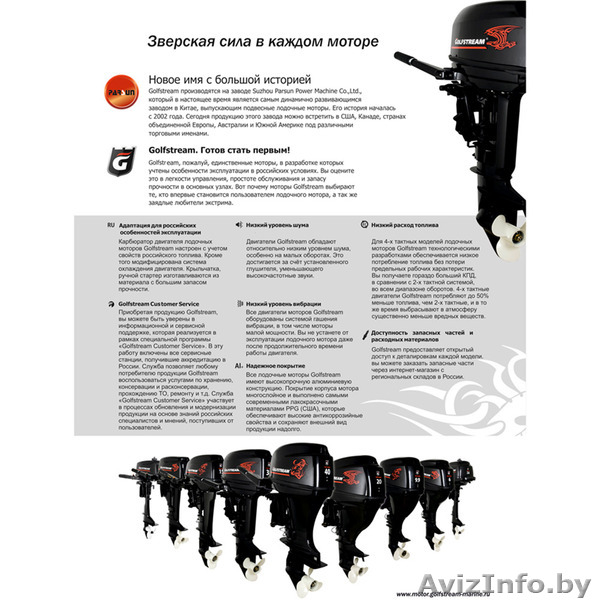 Мотор лодочный Golfstream (Parsun) F4ВМS   - Изображение #1, Объявление #1268859