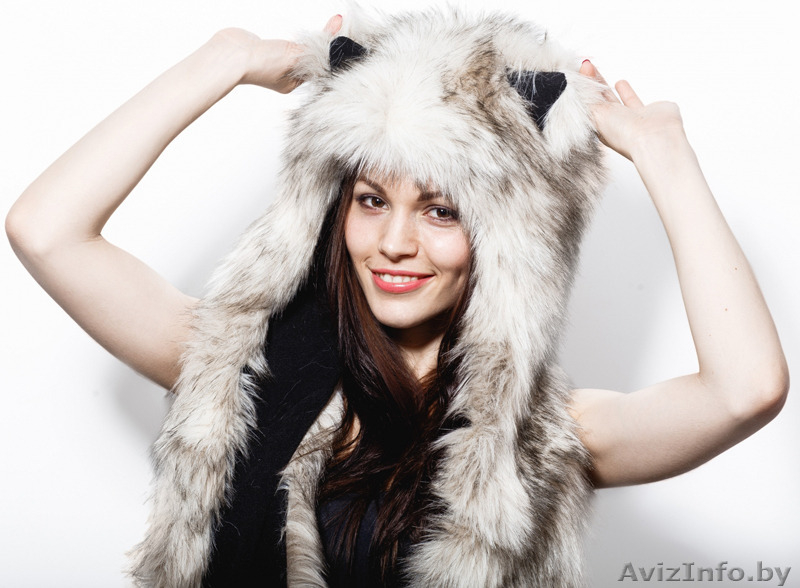  Мягкая, пушистая и симпатичная зверошапка, волкошапка, шапка с ушками, шапоушка - Изображение #7, Объявление #1336058