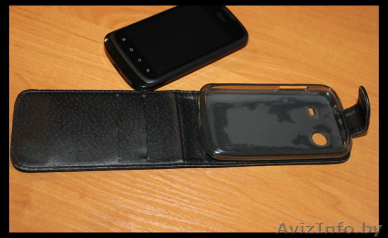 Кожаный черный чехол-книжка для ZTE V790. Б/у месяц, в отличном состоянии. - Изображение #2, Объявление #1565843