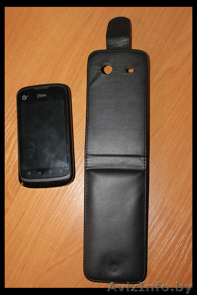 Кожаный черный чехол-книжка для ZTE V790. Б/у месяц, в отличном состоянии. - Изображение #3, Объявление #1565843