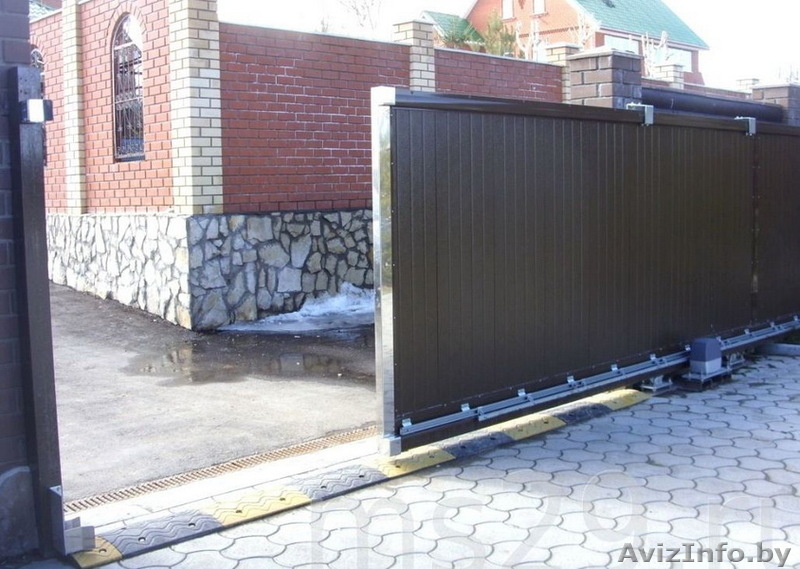 Откатные ворота из металллопрофиля и панелей. Рассрочка до 24 мес. - Изображение #1, Объявление #1637185