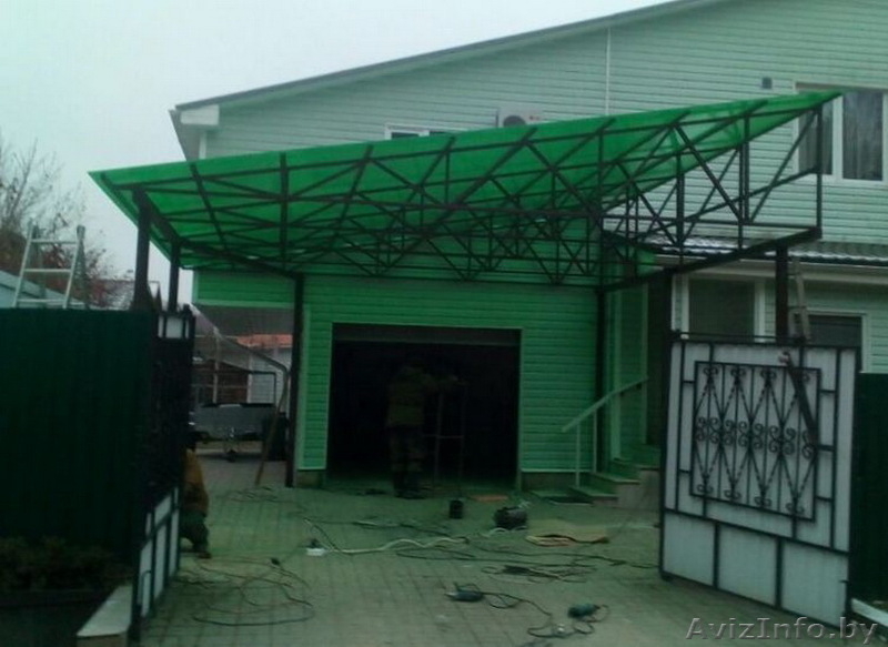 Навес из профильных труб для авто - Изображение #3, Объявление #1637188